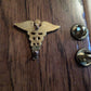 U.S MILITARY WWII MEDICAL CORPS COLLAR INSIGNIA NEW ON CARDS