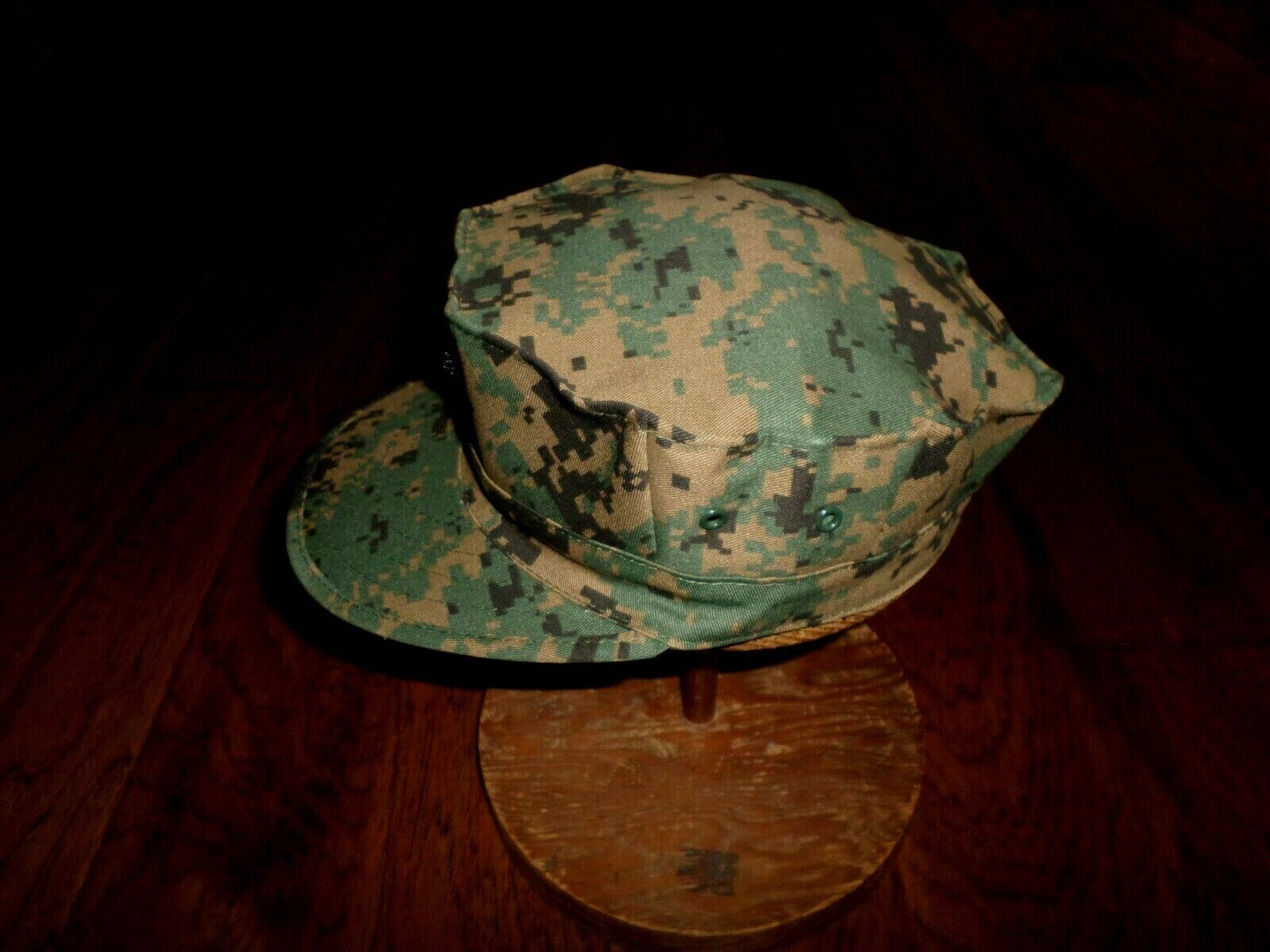 MARINE CORPS STYLE UTILITY HAT U.S.M.C DIGITAL WOODLAND CAP SIZE X-LARGE 7 3/4