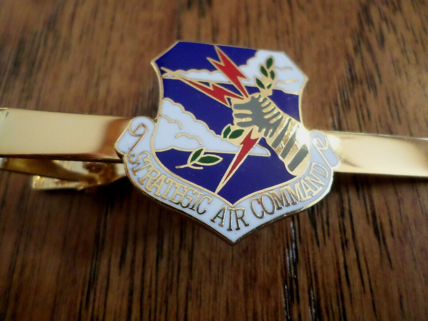 U.S MILITARY AIR FORCE SAC STRATEGIC AIR COMMAND TIE BAR TIE TAC CLIP ON TYPE