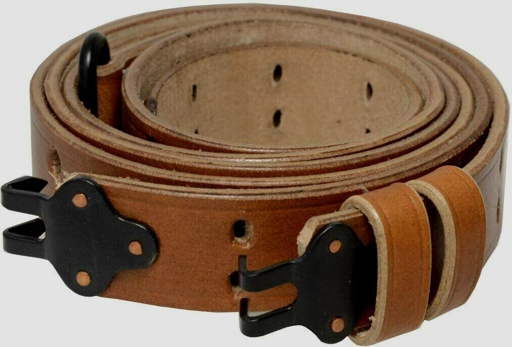 WWII M1 GARAND LEATHER RIFLE SLING M1907 NEW HEAVY DUTY TOP GRADE LEATHER