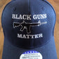 BLACK GUNS MATTER 6 PANEL CAP EMBROIDERED HAT 2nd AMENDMENT NAVY BLUE