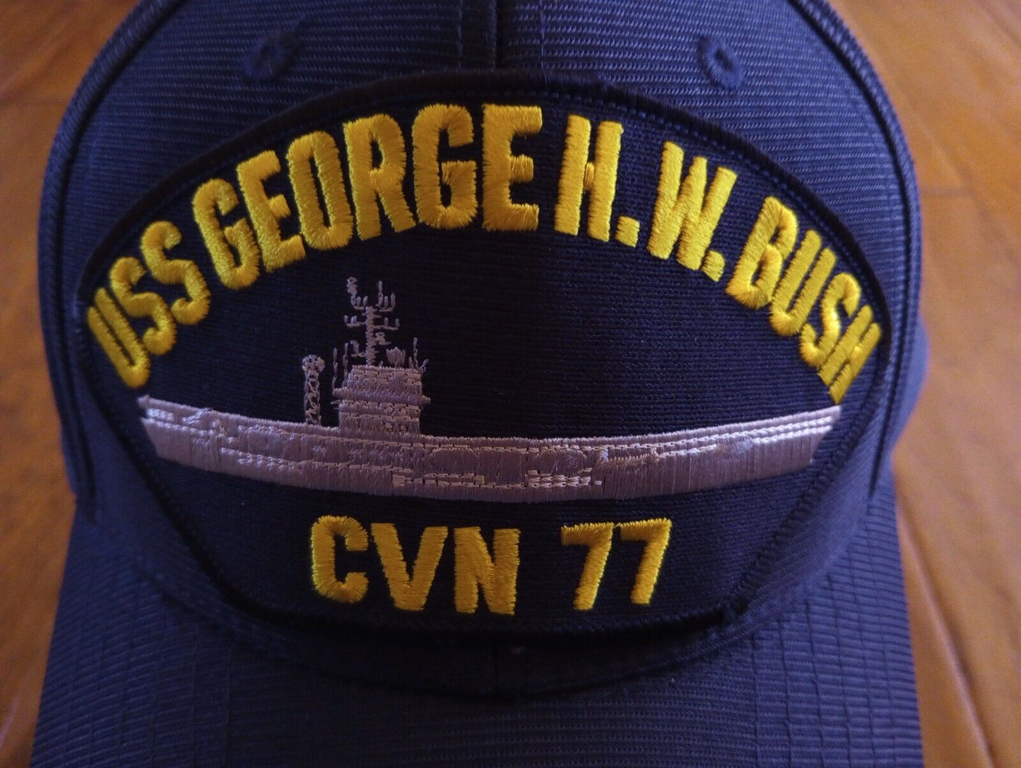 USS GEORGE H.W BUSH CVN 77 NAVY SHIP HAT U.S MILITARY OFFICIAL BALL CAP USA MADE