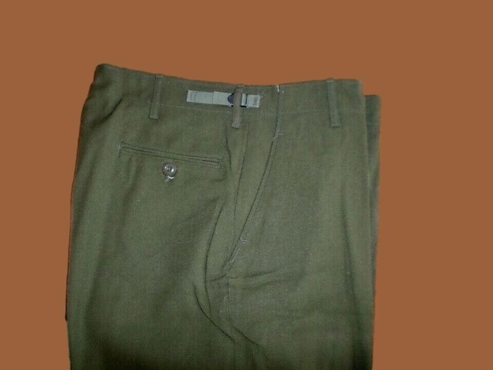 GENUINE U.S MILITARY M-51 MODEL 51 WOOL FIELD PANTS OD GREEN LARGE LONG NOS