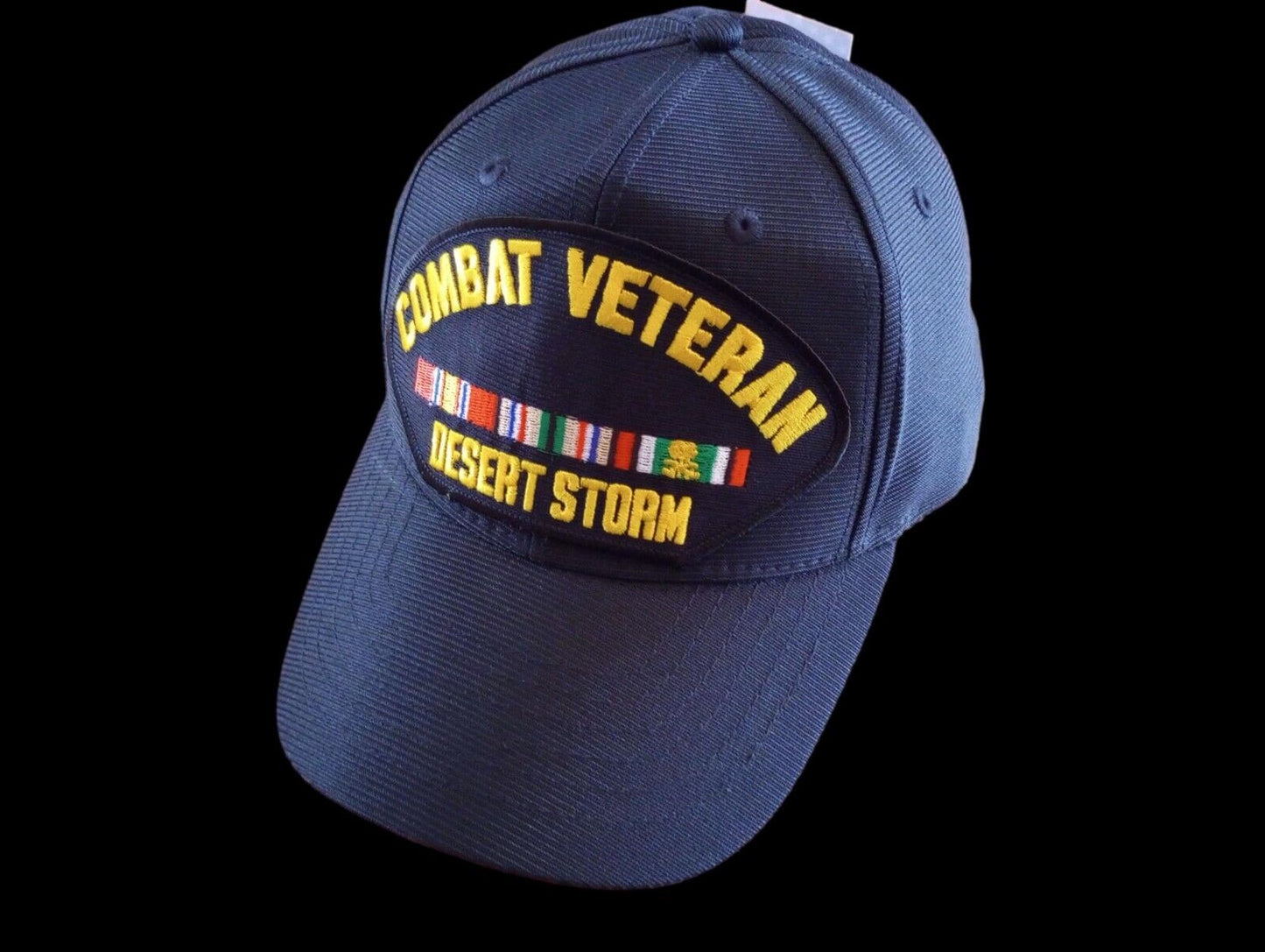 DESERT STORM COMBAT VETERAN HAT OFFICIAL U.S MILITARY BALL CAP U.S.A MADE