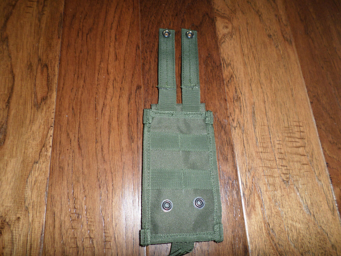 9MM TACTICAL DUAL MAG CLIP POUCH 9 MM QUICK RELEASE GREEN NYLON