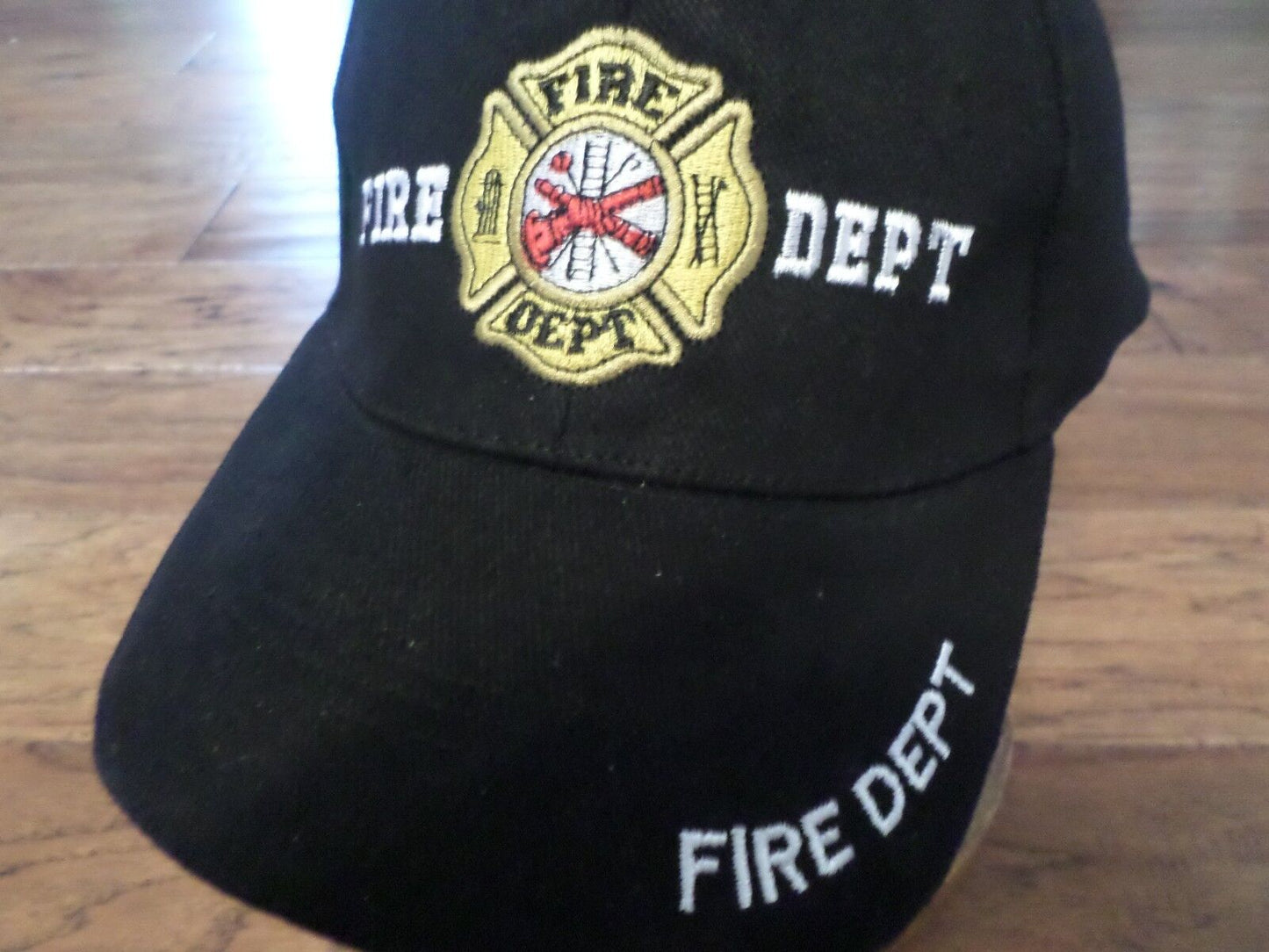 FIRE DEPARTMENT BALL CAP HAT EMBROIDERED 100% COTTON ADJUSTABLE ONE SIZE FITS