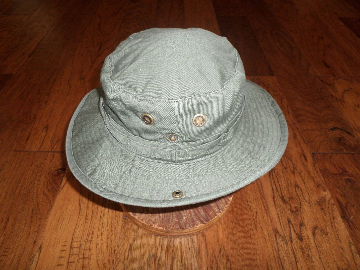 NEW OD BOONIE SAFARI HAT OLIVE DRAB GREEN SNAPS ON SIDE SIZE LARGE