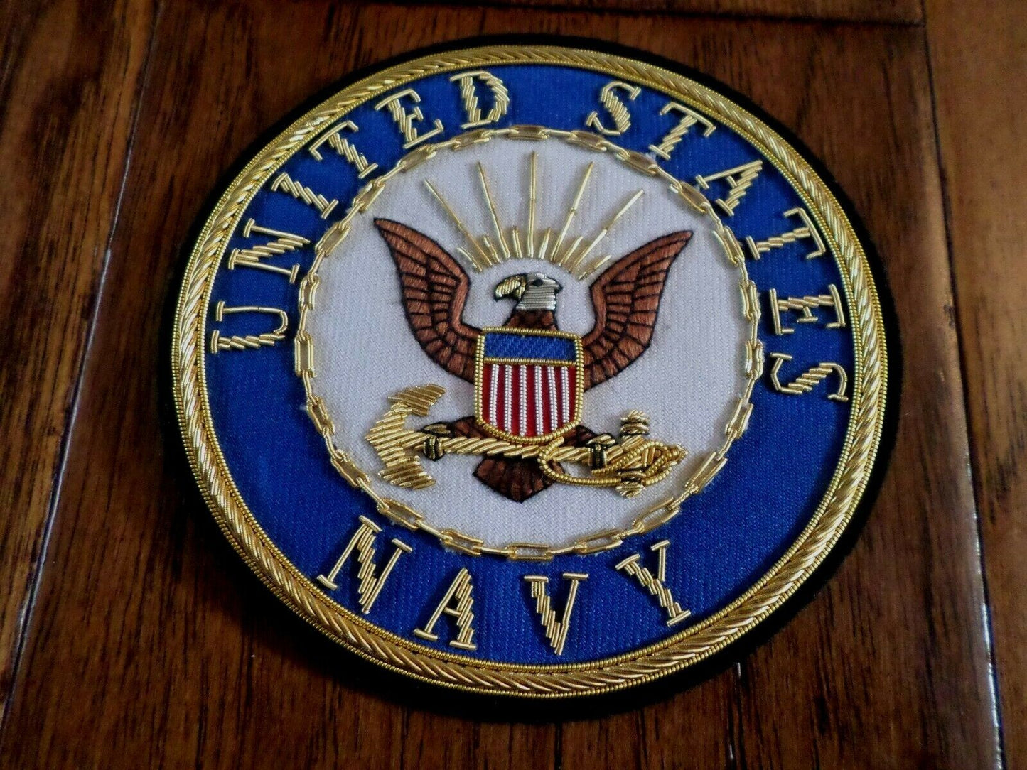 U.S MILITARY NAVY GOLD BULLION PATCH HAND MADE GOLD BULLION