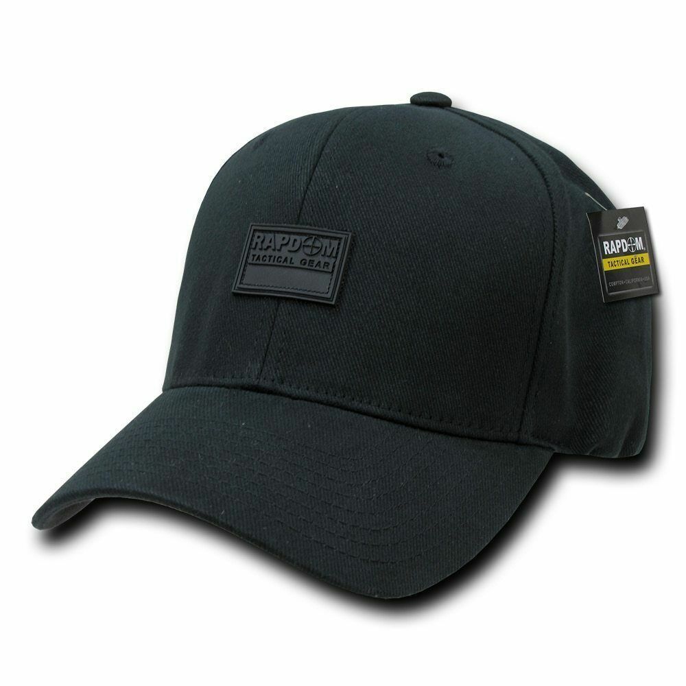 New Black Tactical RapDom Flex Baseball Hat Cap Rapdom logo on front