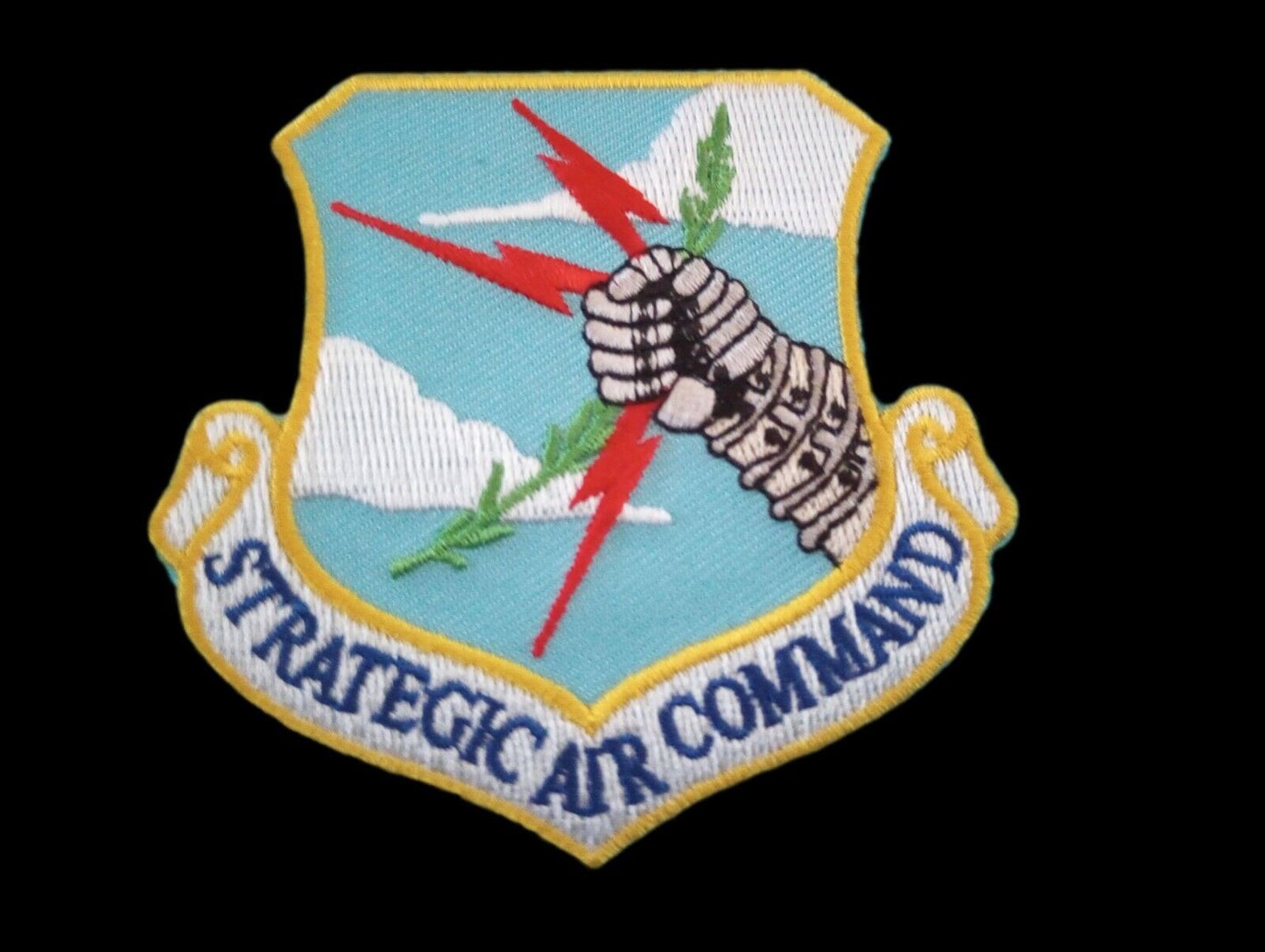 U.S MILITARY AIR FORCE SAC STRATEGIC AIR COMMAND PATCH 3 1/16