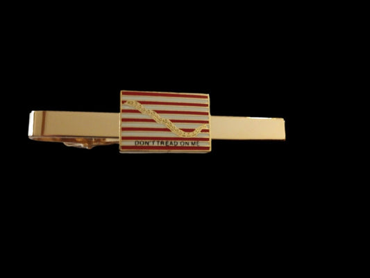 U.S FLAG NAVY JACK FLAG TIE BAR TIE TAC DON'T TREAD ON ME MADE IN THE U.S.A