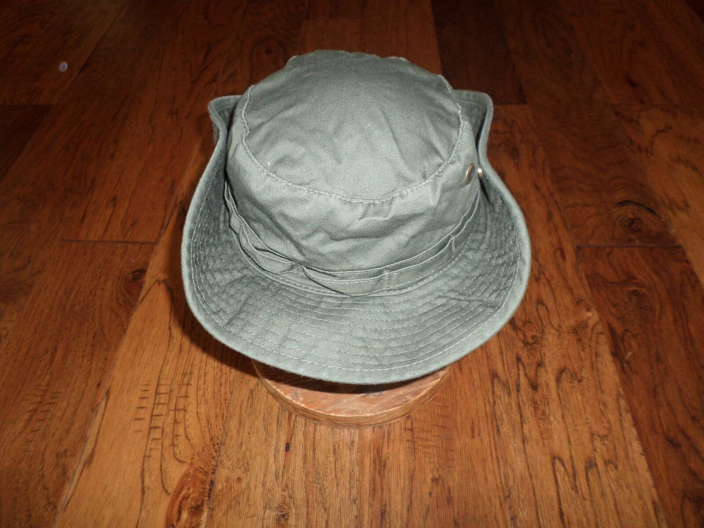 NEW OD BOONIE SAFARI HAT OLIVE DRAB GREEN SNAPS ON SIDE SIZE LARGE