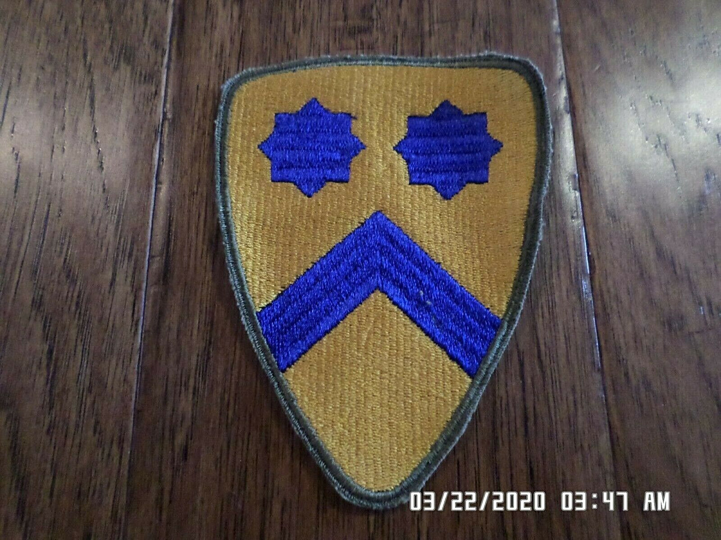 GENUINE WWII U.S MILITARY 2nd CAVALRY GREENBACK PATCH SECOND CAVALRY DIVISION