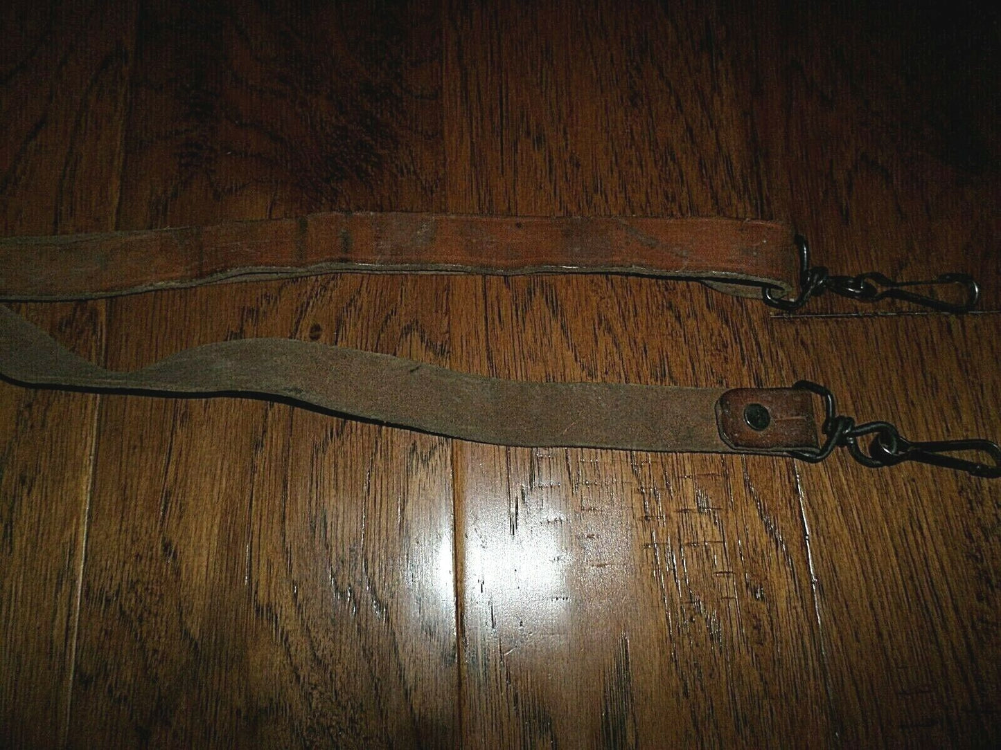 GENUINE FRENCH MILITARY MAT BROWN LEATHER RIFLE SLING ARMY MAS RIFLE 49 & 49/54