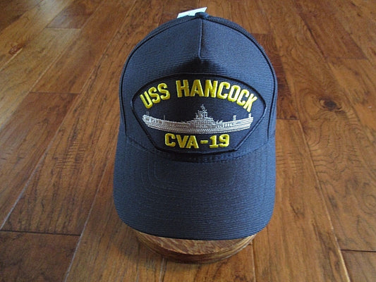 USS HANCOCK CVA-19 NAVY SHIP HAT OFFICIAL U.S MILITARY BALL CAP U.S.A MADE