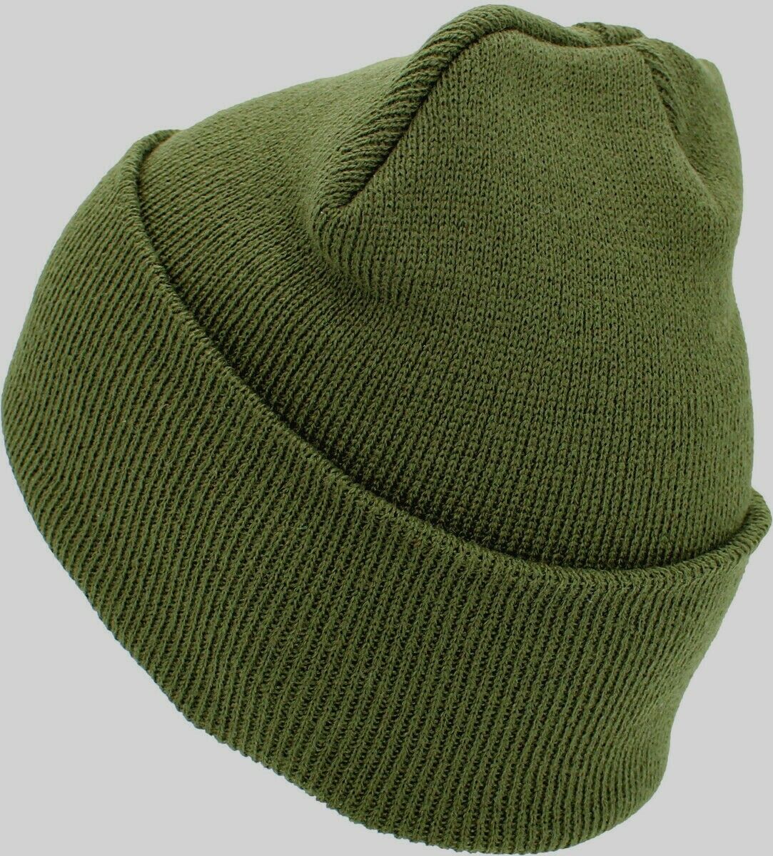 OD GREEN BEANIE WATCH CAP COLD WEATHER KNIT HAT USA MADE