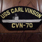 USS CARL VINSON CVN-70 U.S.MILITARY NAVY CARRIER SHIP HAT PATCH U.S.A MADE