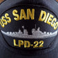 USS SAN DIEGO LPD-22 U.S NAVY SHIP HAT OFFICIAL U.S MILITARY BALL CAP U.S.A MADE