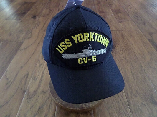 USS YORKTOWN CV-5  NAVY SHIP HAT U.S MILITARY OFFICIAL BALL CAP U.S.A MADE