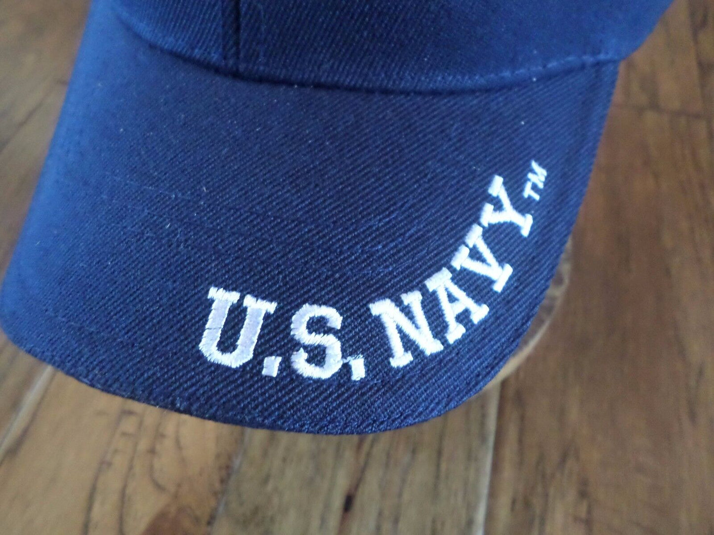 U.S NAVY BLUE HAT CAP 3D NAVY ON FRONT U.S NAVY EMBROIDERED ON BILL AND BACK