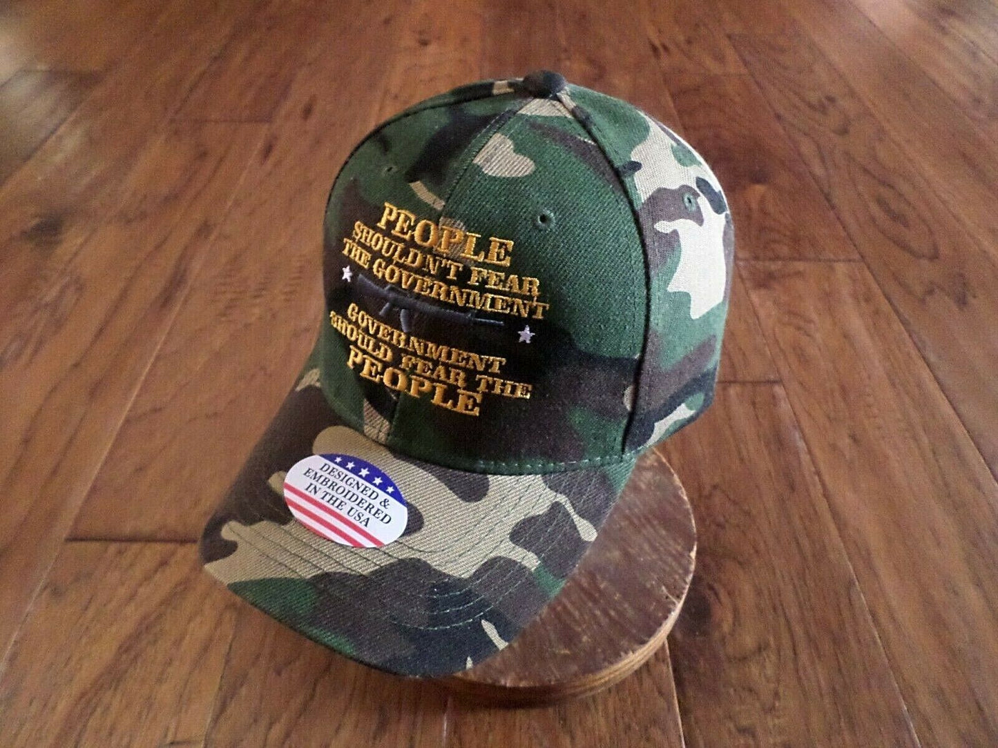 2nd AMENDMENT HAT FEAR THE GOVERNMENT CAP EMBROIDERED CAMOUFLAGE