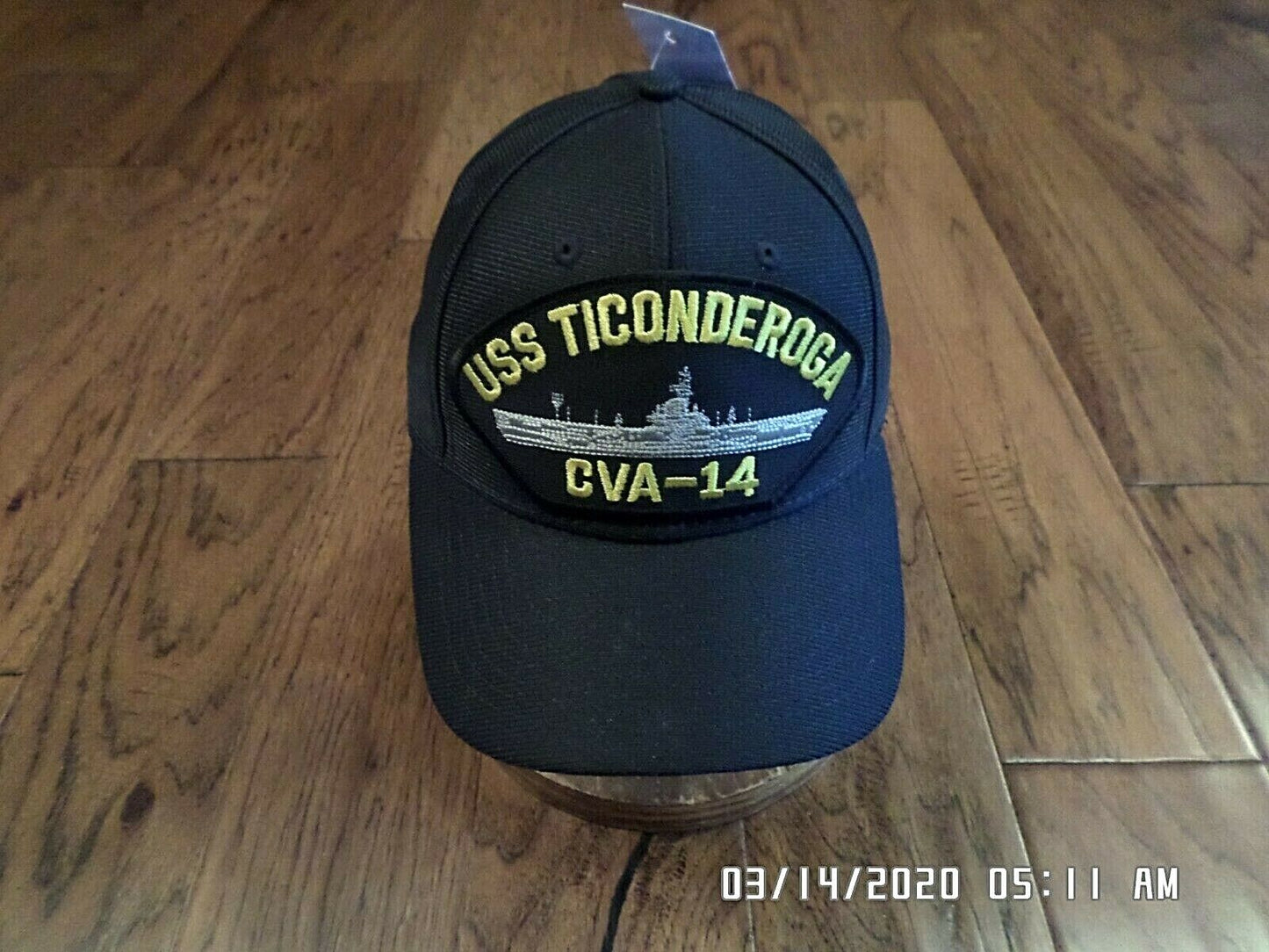 USS TICONDEROGA CVA-14 U.S NAVY SHIP HAT OFFICIAL U.S MILITARY BALL CAP USA MADE