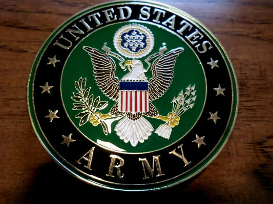 U.S ARMY AUTOMOBILE GRILL BADGE ALL WEATHER EMBLEM AUTO HOME MEDALLION