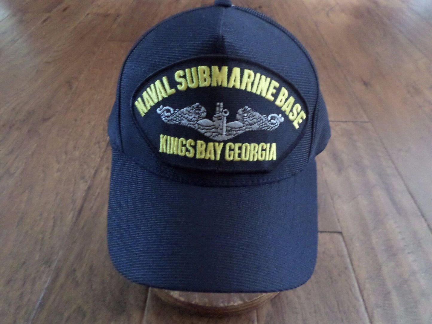 NAVAL SUBMARINE BASE KINGS BAY GEORGIA HAT OFFICIAL MILITARY BALL CAP USA MADE