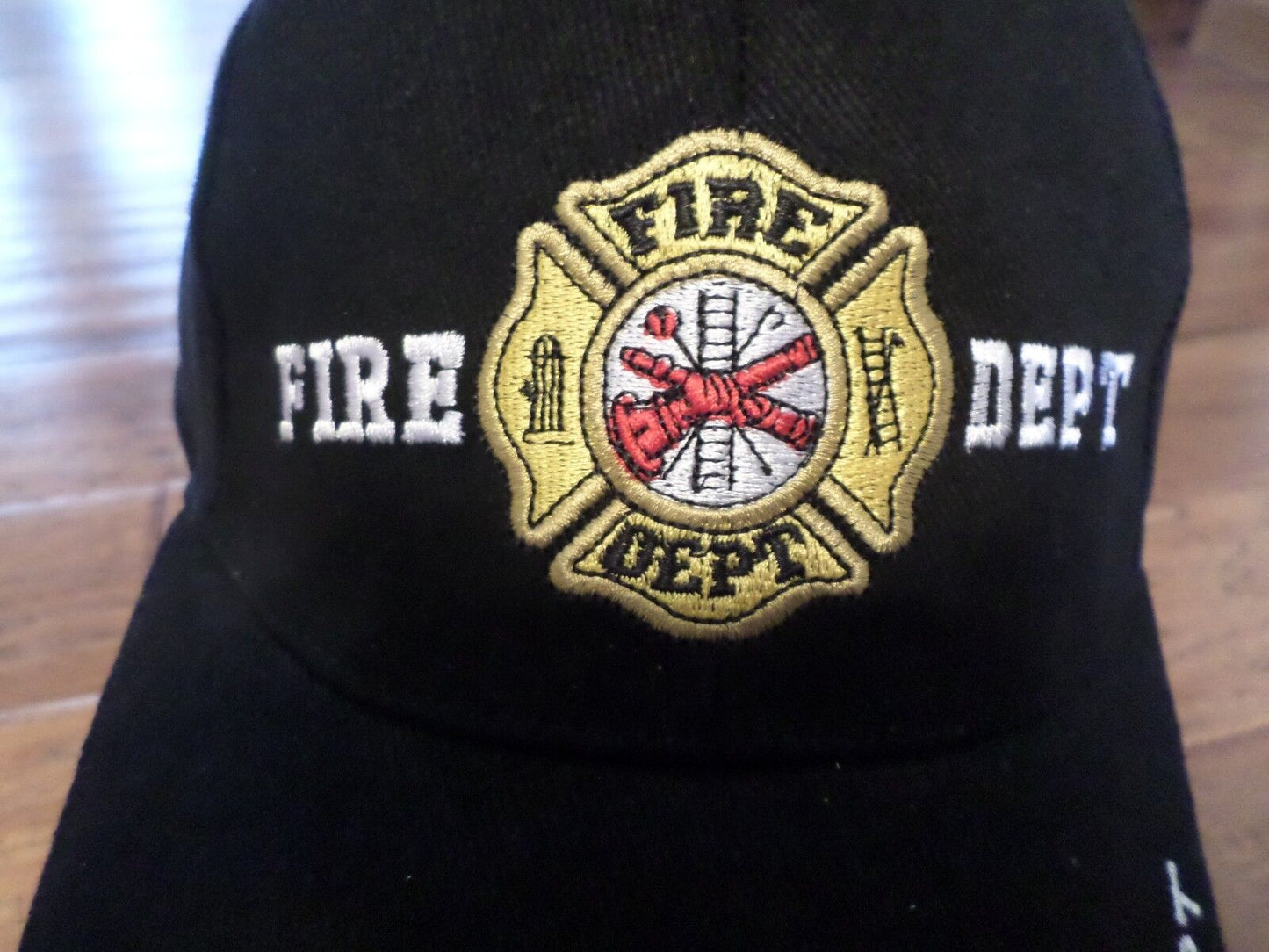 FIRE DEPARTMENT BALL CAP HAT EMBROIDERED 100% COTTON ADJUSTABLE ONE SIZE FITS