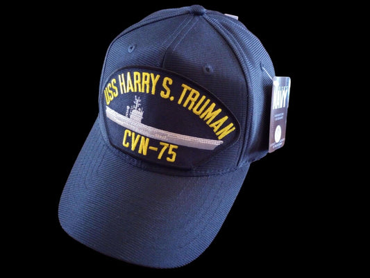 USS HARRY S TRUMAN CVN-75 NAVY SHIP HAT U.S MILITARY OFFICIAL BALL CAP USA MADE