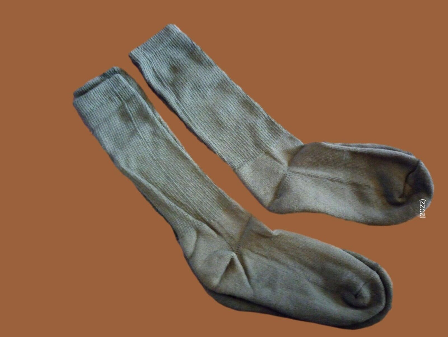 NEW MILITARY ISSUE CUSHION SOLE WOOL SOCKS U.S.A MADE MEDIUM IRREGULAR