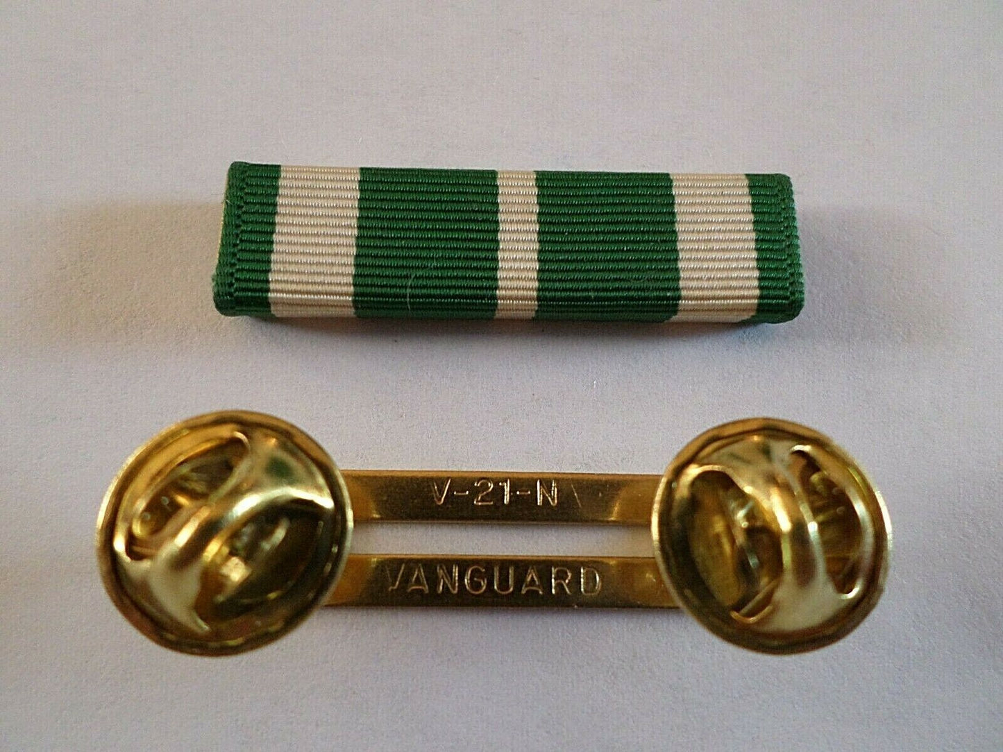 COAST GUARD COMMENDATION RIBBON WITH BRASS RIBBON HOLDER VETERAN