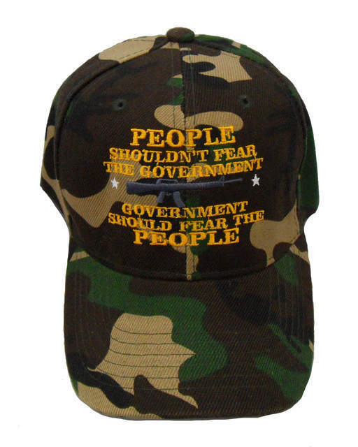 2nd AMENDMENT HAT FEAR THE GOVERNMENT CAP EMBROIDERED CAMOUFLAGE