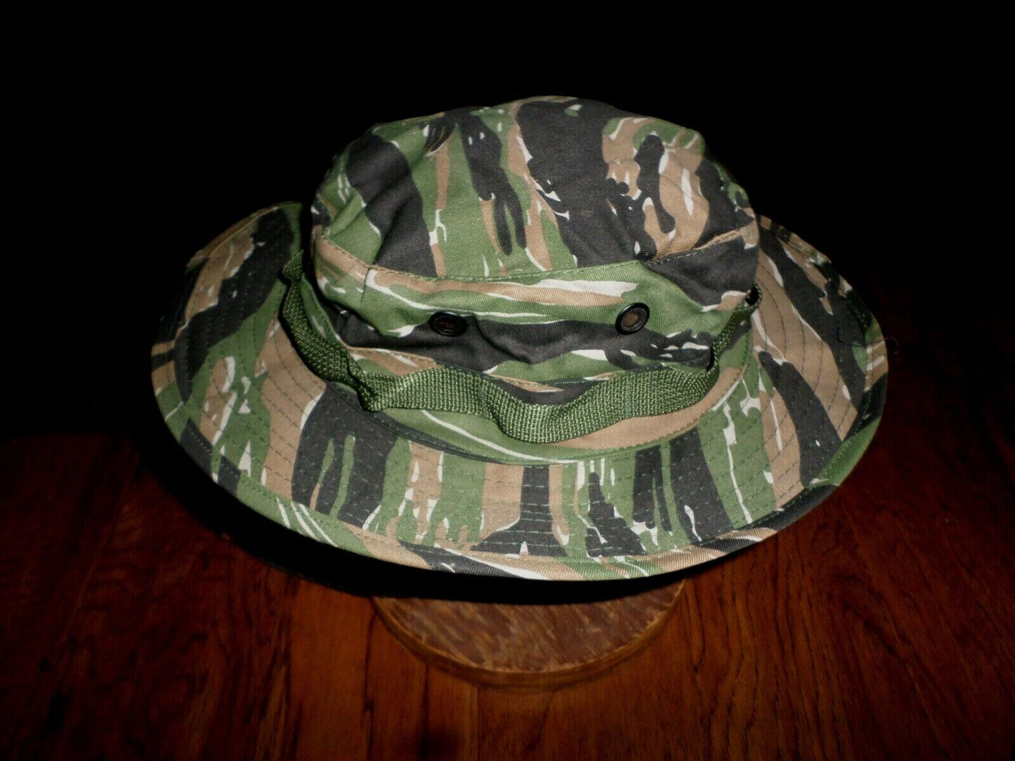 U.S MILITARY STYLE BOONIE HAT TIGER STRIPE CAMOUFLAGE VIETNAM REPRODUCTION 7 1/4