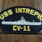 USS INTREPID CV-11 U.S NAVY CARRIER SHIP HAT PATCH U.S.A MADE HEAT TRANSFER