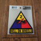 U.S MILITARY ARMY 2ND ARMORED DIVISION WINDOW DECAL BUMPER STICKER