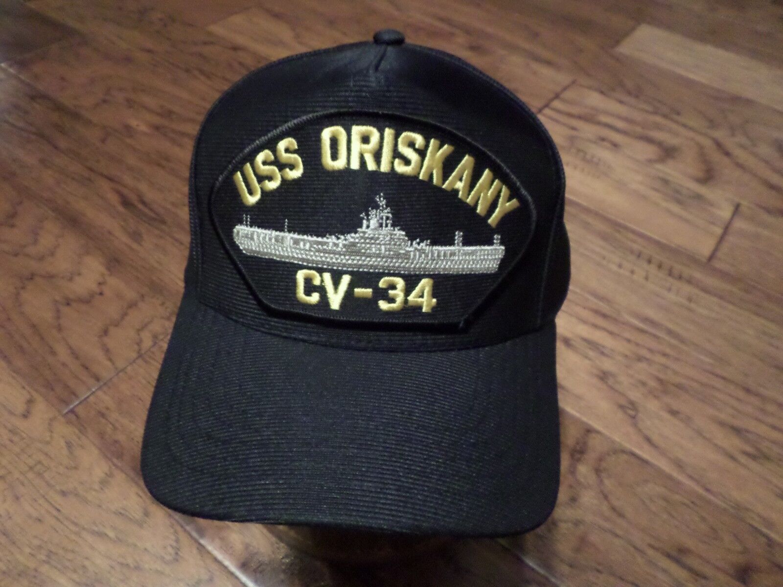 Cappello USS Oriskany CV-34, Navy Militare, Baseball Cap, Blu Scuro, Regolabile, Made In USA