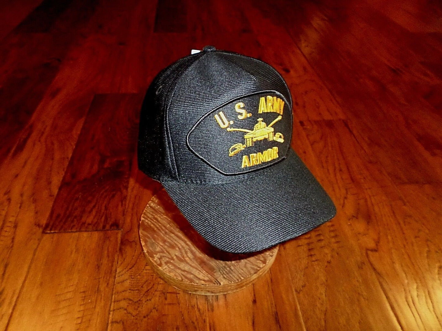 U.S ARMORED DIVISION BALL CAP U.S MILITARY OFFICIAL HEADWEAR HAT U.S.A MADE