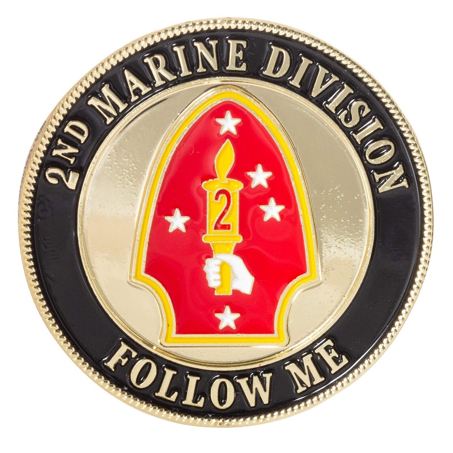 U.S MARINE CORPS 2nd DIVISION CHALLENGE COIN NEW IN PACKAGE COLLECTOR'S SERIES