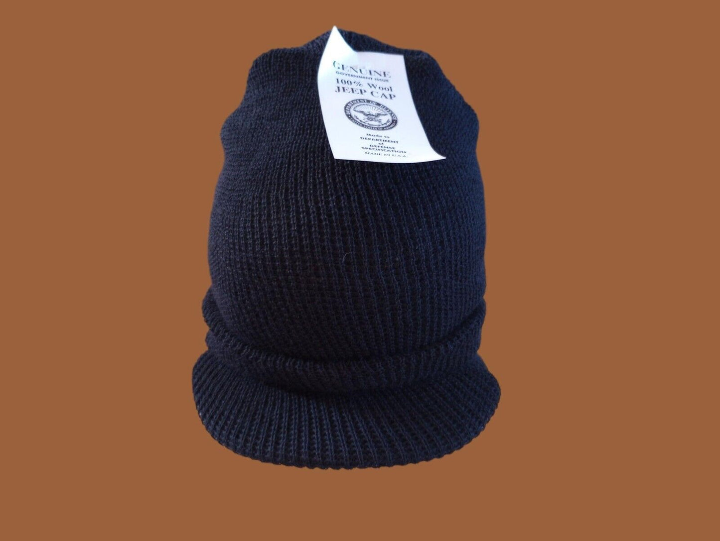 NEW GENUINE MILITARY BLUE JEEP WATCH CAP 100% WOOL 2 PLY U.S.A MADE BEANIE