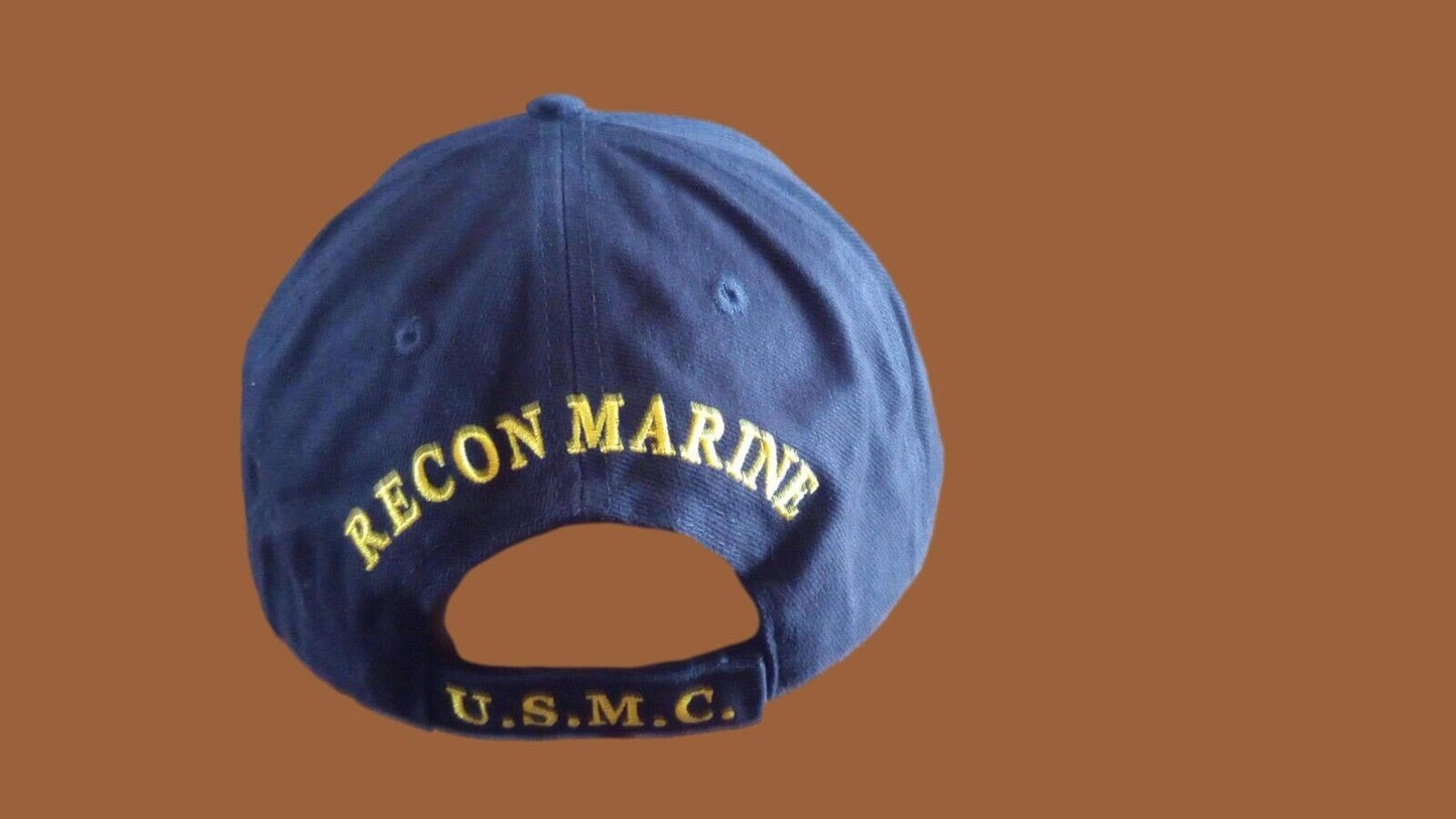 U.S Military Marine Corps Recon Embroidered USMC Licensed Baseball Hat Cap