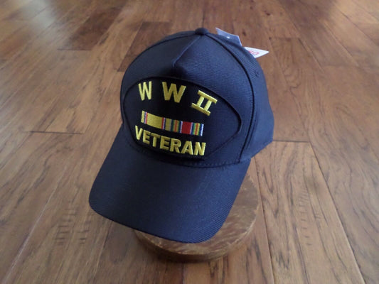 U.S MILITARY WWII VETERAN HAT U.S MILITARY OFFICIAL BALL CAP U.S.A MADE