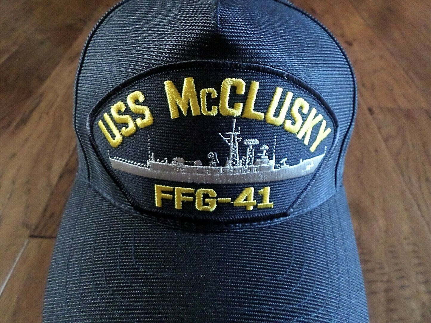 USS McCLUSKY FFG-41 NAVY SHIP HAT U.S MILITARY OFFICIAL BALL CAP U.S.A MADE