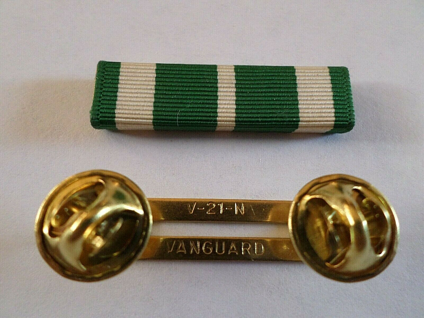 COAST GUARD COMMENDATION RIBBON WITH BRASS RIBBON HOLDER VETERAN