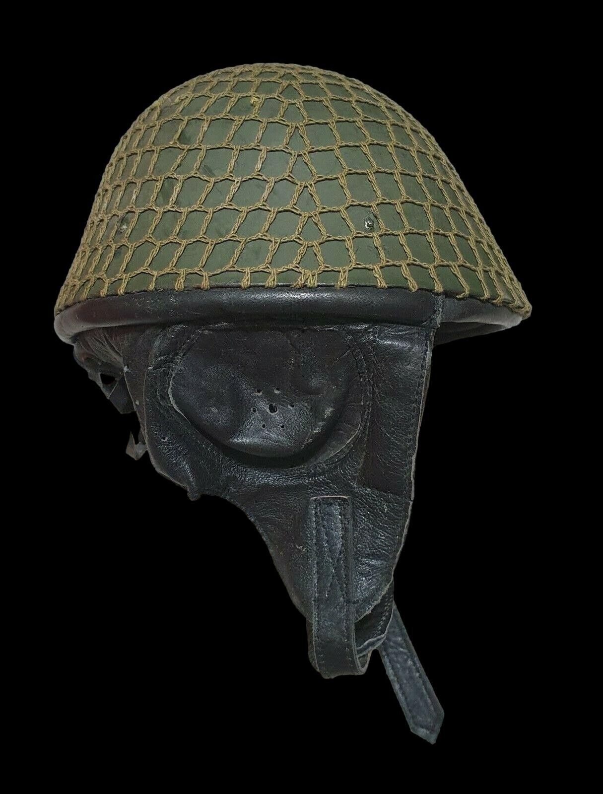 ROMANIAN MILITARY M73 AIRBORNE PARATROOPER HELMET COLD WAR ORIGINAL