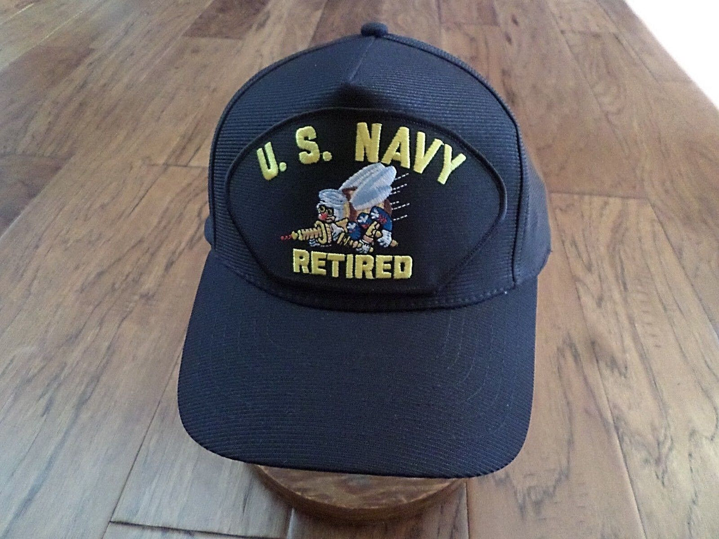 U.S NAVY RETIRED SEABEES HAT U.S MILITARY OFFICIAL BALL CAP U.S.A MADE