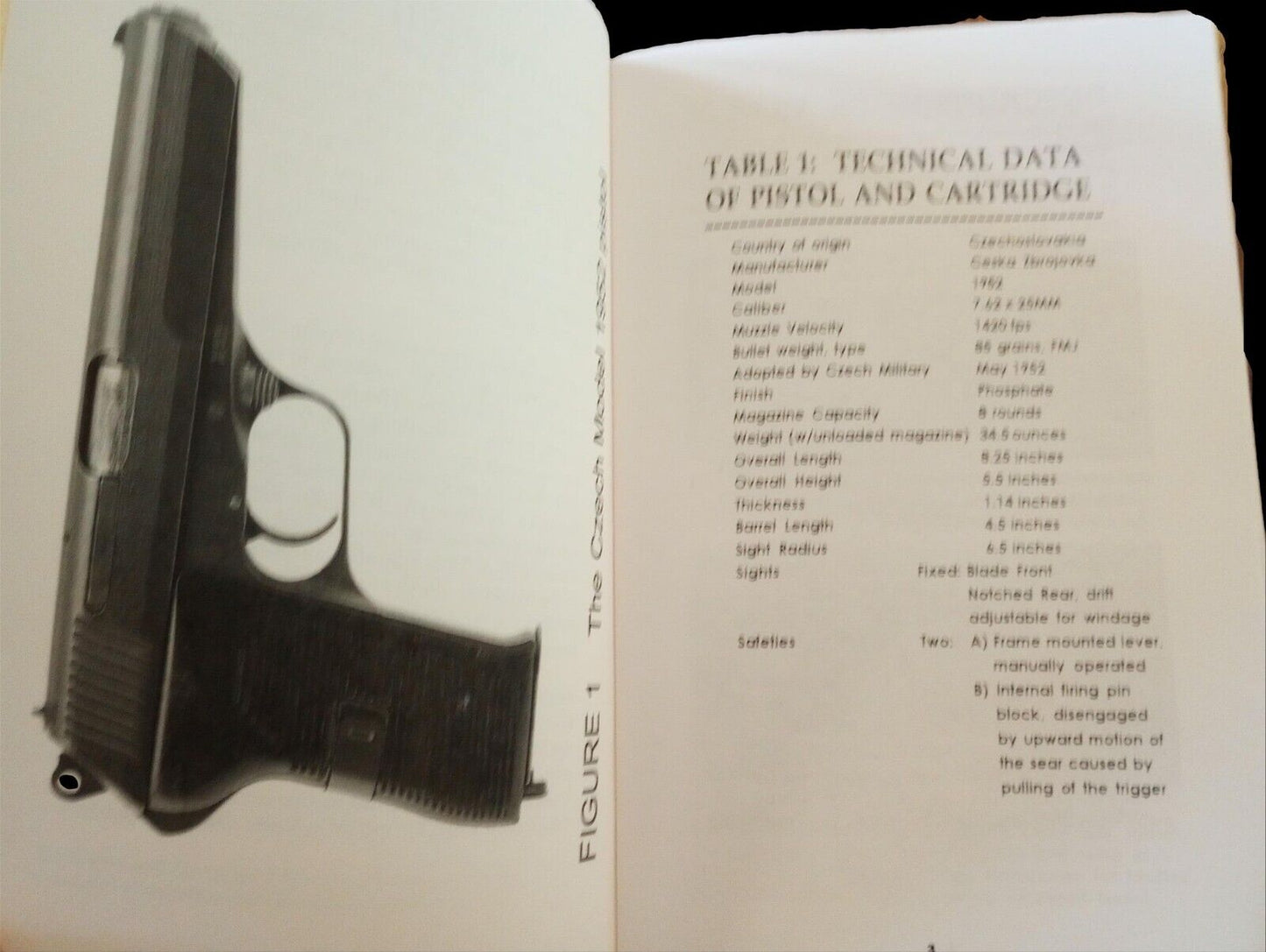 CZ-52 CZECH PISTOL OPERATORS MAINTENANCE INSTRUCTION MANUAL