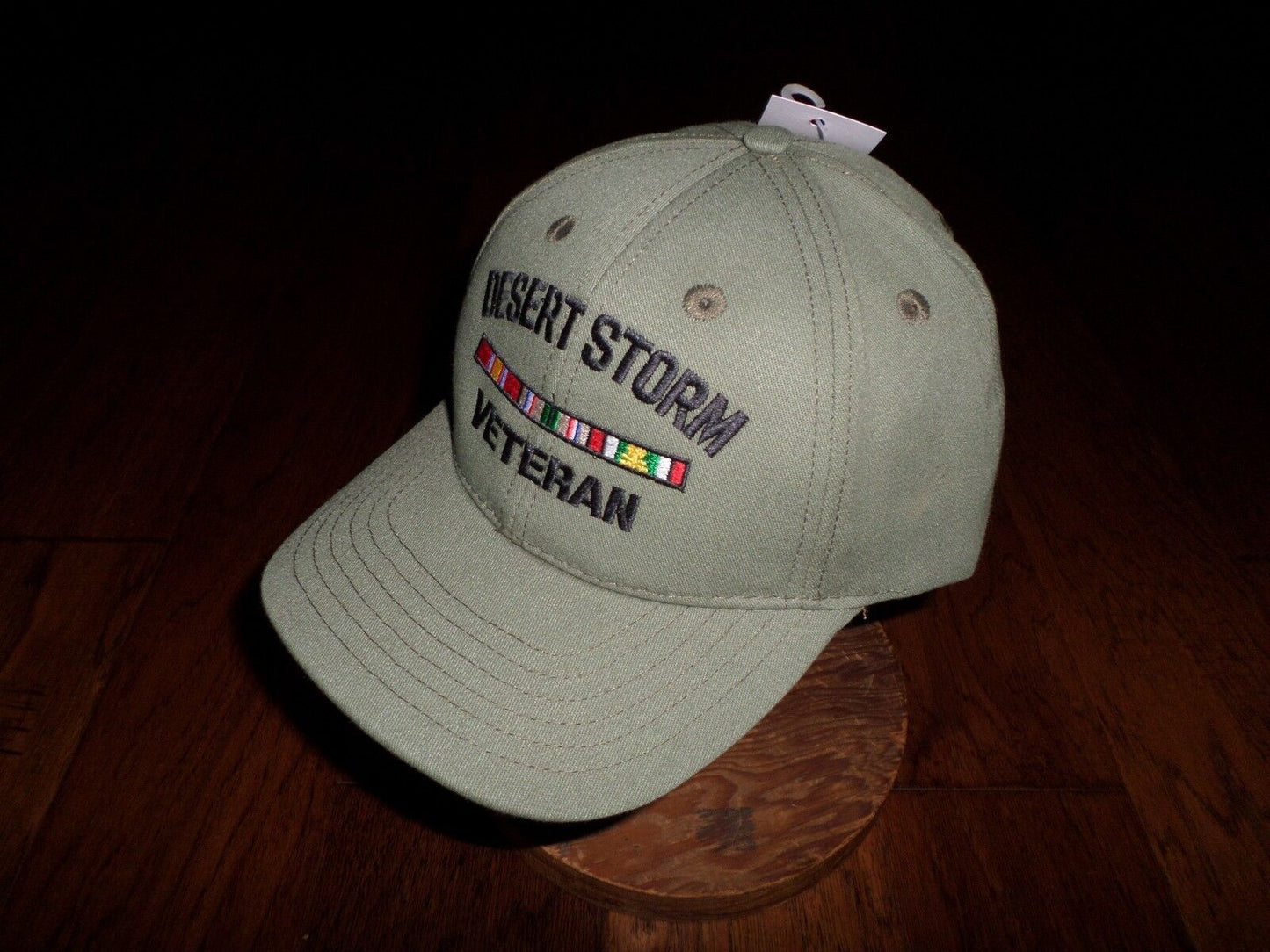 U.S MILITARY DESERT STORM VETERAN HAT MILITARY OFFICIAL CAP OD GREEN USA MADE