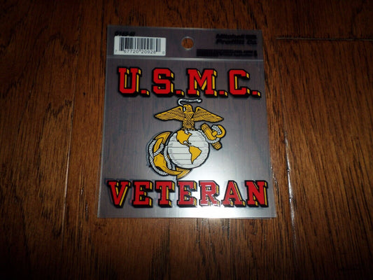 U.S MILITARY MARINE CORPS VETERAN EGA U.S.M.C WINDOW DECAL STICKER 3.75" X 3.5"