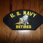 U.S MILITARY NAVY SEABEES RETIRED HAT PATCH SEABEE HEAT TRANSFER